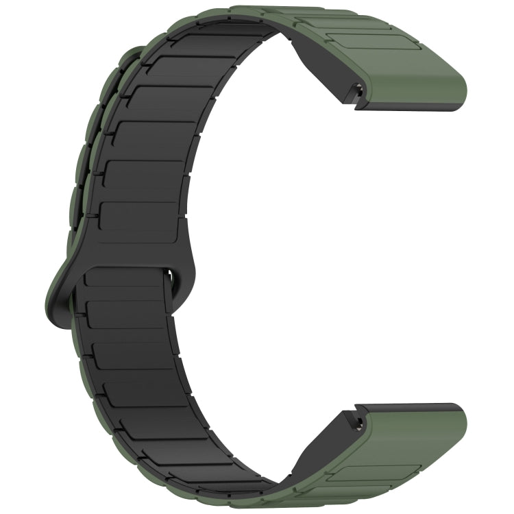 For Garmin Fenix 8 47mm Dual Color Magnetic Buckle 22mm Quick Release Silicone Watch Band