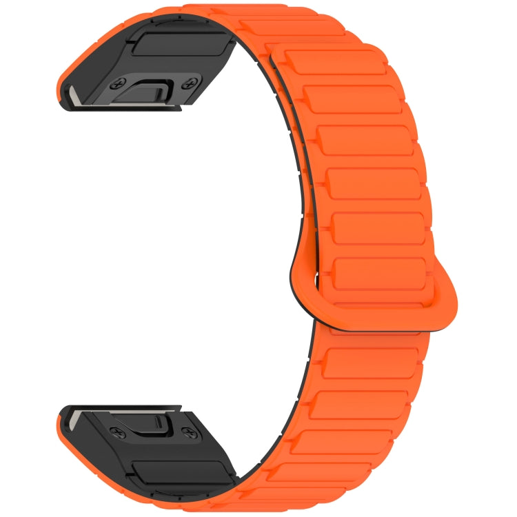 For Garmin Fenix 8 47mm Dual Color Magnetic Buckle 22mm Quick Release Silicone Watch Band