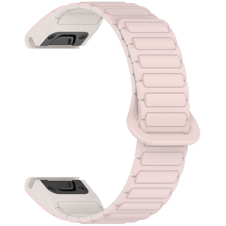 For Garmin Fenix 8 47mm Dual Color Magnetic Buckle 22mm Quick Release Silicone Watch Band