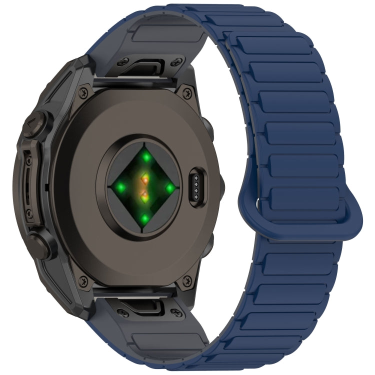 For Garmin Fenix 8 47mm Dual Color Magnetic Buckle 22mm Quick Release Silicone Watch Band