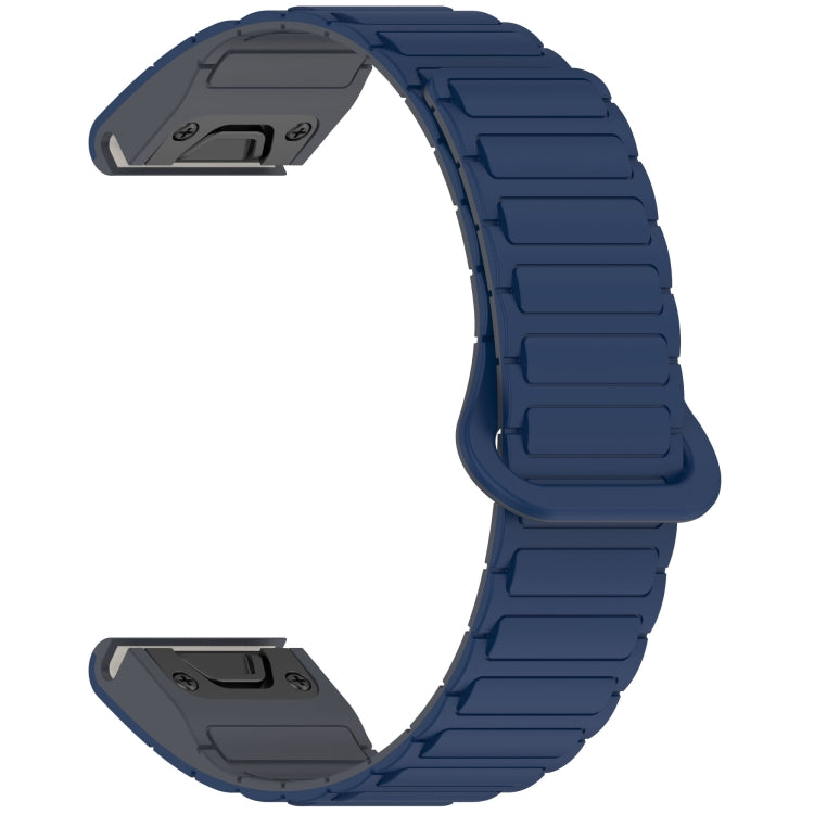 For Garmin Fenix 8 43mm Dual Color Magnetic Buckle 20mm Quick Release Silicone Watch Band