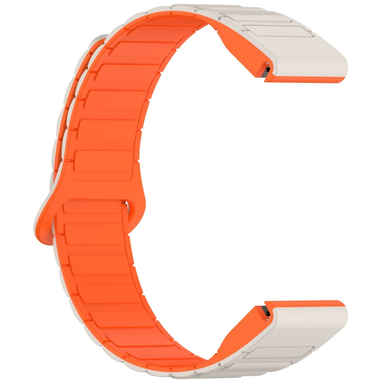 For Garmin Fenix 8 43mm Dual Color Magnetic Buckle 20mm Quick Release Silicone Watch Band