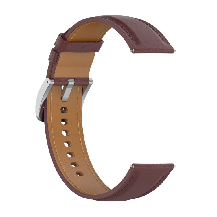 For Garmin Venu 3 Stainless Steel Quick Release Buckle 22mm Genuine Leather Watch Band