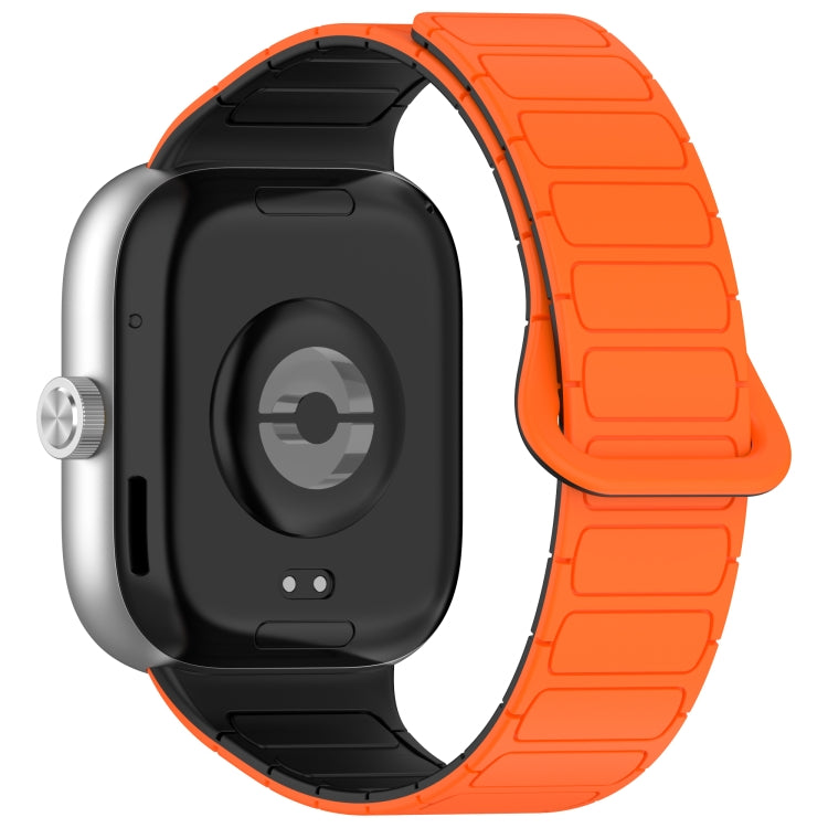 For Xiaomi Band 10 Pro / 9 Pro / Redmi Watch 6 Dual Color Strong Magnetic Buckle Silicone Watch Band
