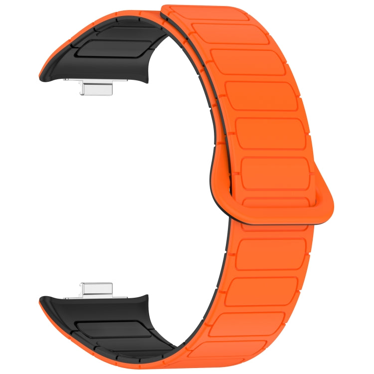 For Xiaomi Band 10 Pro / 9 Pro / Redmi Watch 6 Dual Color Strong Magnetic Buckle Silicone Watch Band