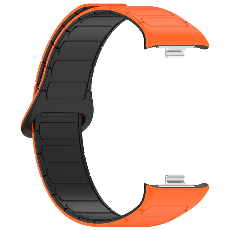 For Xiaomi Band 10 Pro / 9 Pro / Redmi Watch 6 Dual Color Strong Magnetic Buckle Silicone Watch Band