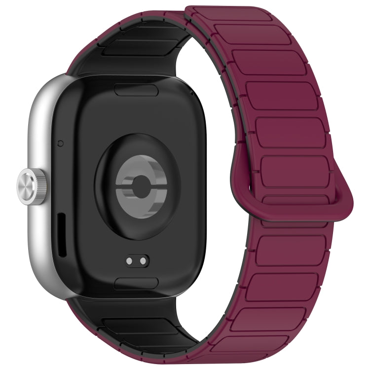 For Xiaomi Band 10 Pro / 9 Pro / Redmi Watch 6 Dual Color Strong Magnetic Buckle Silicone Watch Band