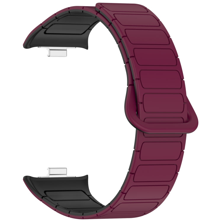 For Xiaomi Band 10 Pro / 9 Pro / Redmi Watch 6 Dual Color Strong Magnetic Buckle Silicone Watch Band