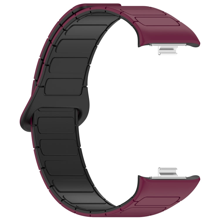 For Xiaomi Band 10 Pro / 9 Pro / Redmi Watch 6 Dual Color Strong Magnetic Buckle Silicone Watch Band