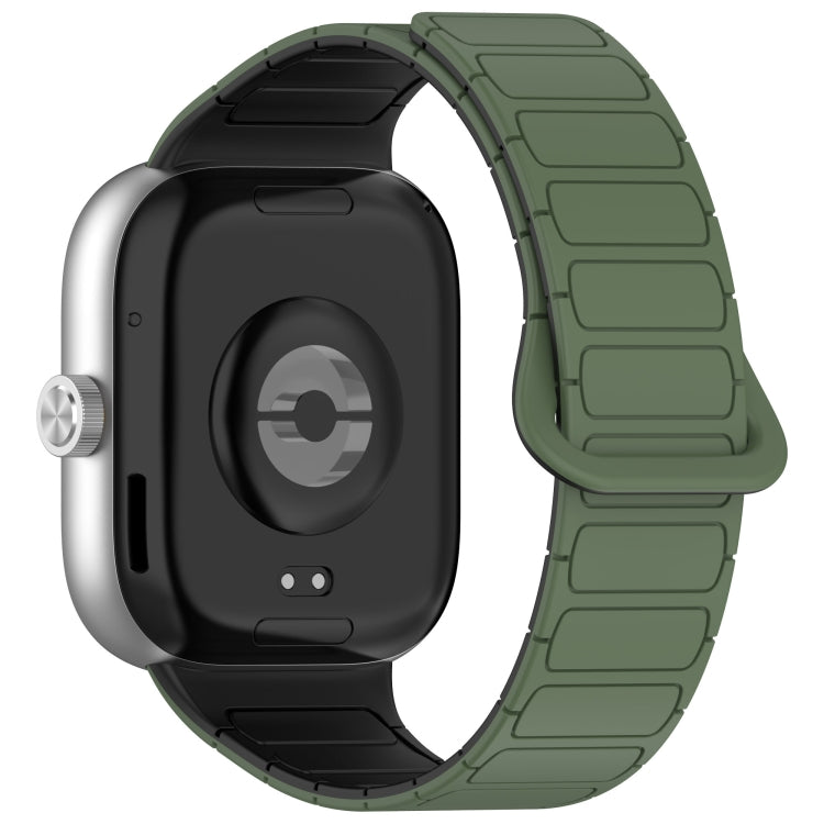 For Xiaomi Band 10 Pro / 9 Pro / Redmi Watch 6 Dual Color Strong Magnetic Buckle Silicone Watch Band
