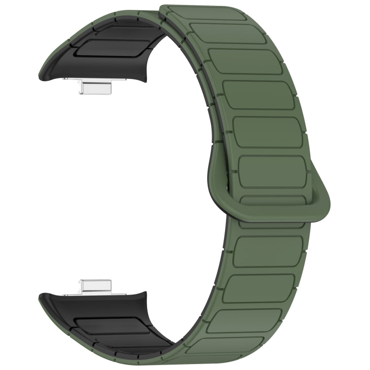 For Xiaomi Band 10 Pro / 9 Pro / Redmi Watch 6 Dual Color Strong Magnetic Buckle Silicone Watch Band