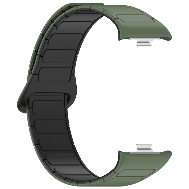 For Xiaomi Band 10 Pro / 9 Pro / Redmi Watch 6 Dual Color Strong Magnetic Buckle Silicone Watch Band