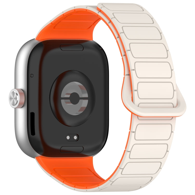 For Xiaomi Band 10 Pro / 9 Pro / Redmi Watch 6 Dual Color Strong Magnetic Buckle Silicone Watch Band