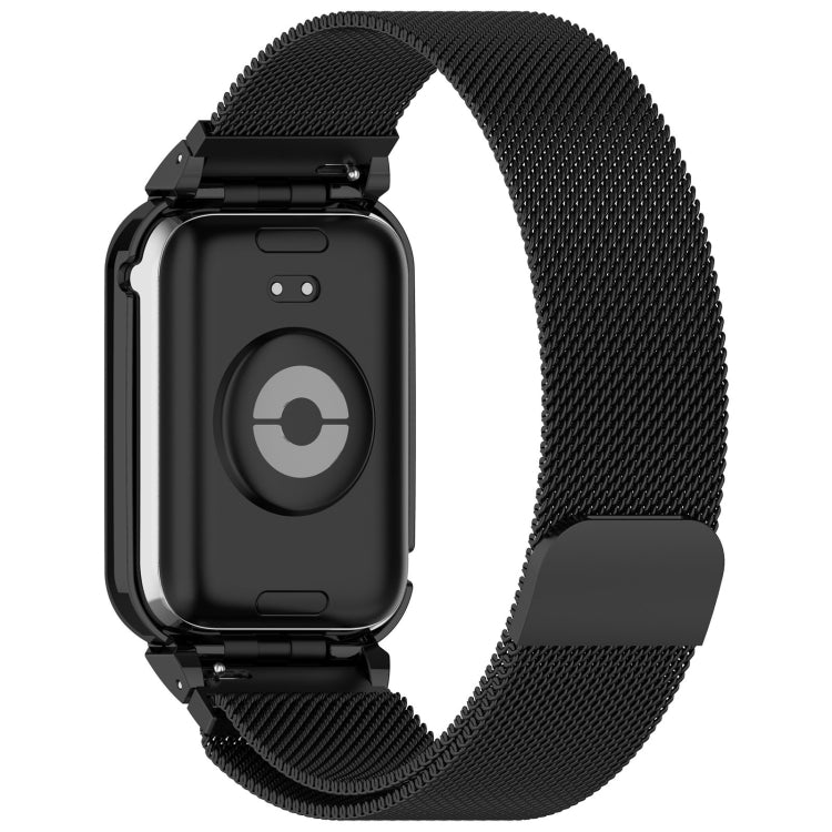 For Xiaomi Smart Band 9 Pro Metal Frame Integrated Milan Magnetic Stainless Steel Watch Band