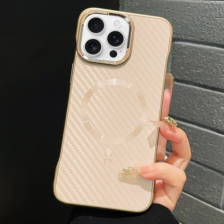 For iPhone 14 Pro AG Carbon Fiber Frameless MagSafe Phone Case