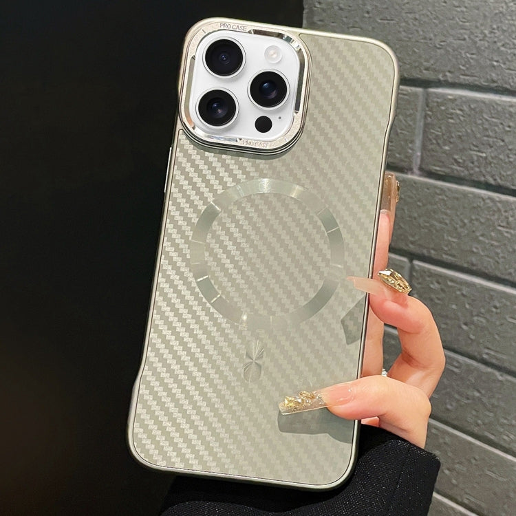 For iPhone 14 Pro Max AG Carbon Fiber Frameless MagSafe Phone Case
