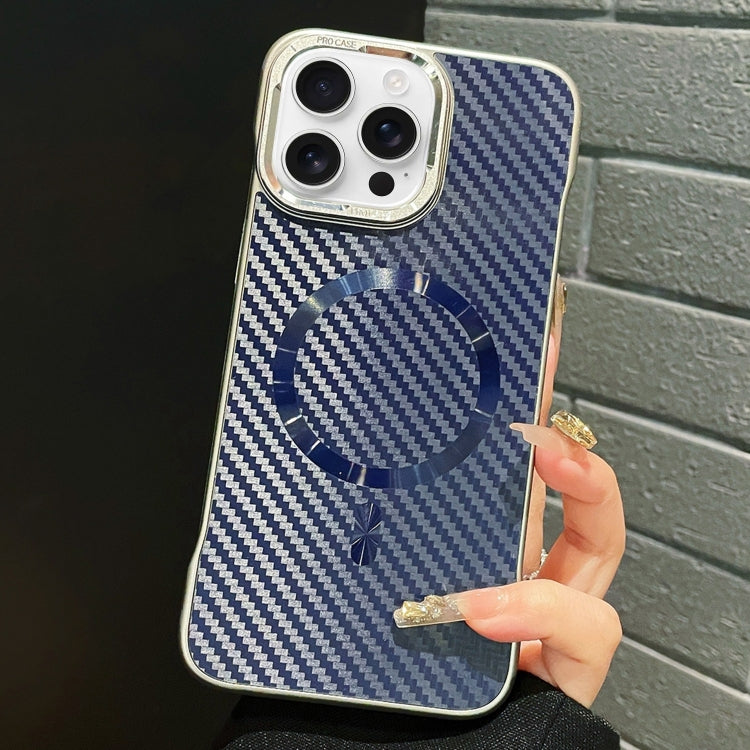 For iPhone 15 Pro Max AG Carbon Fiber Frameless MagSafe Phone Case