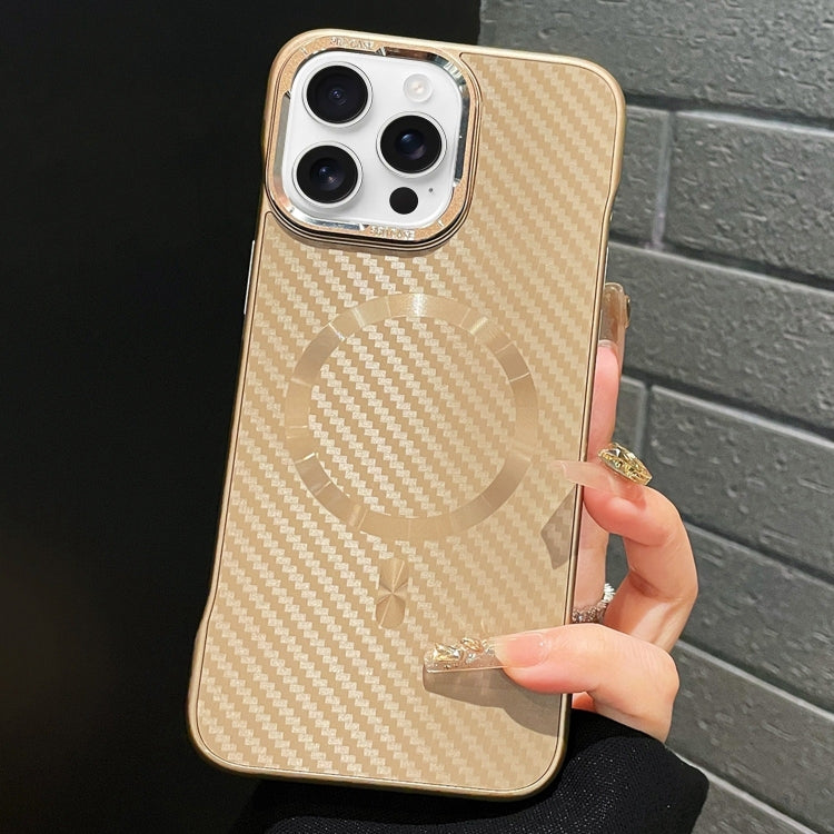 For iPhone 15 Pro Max AG Carbon Fiber Frameless MagSafe Phone Case