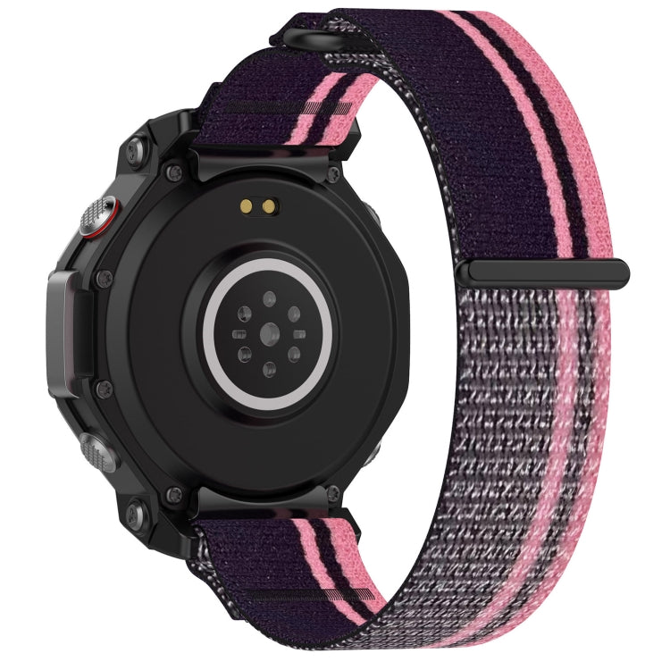 For Amazfit T-Rex 3 Two Tone Nylon Hook and Loop Fastener Watch Band