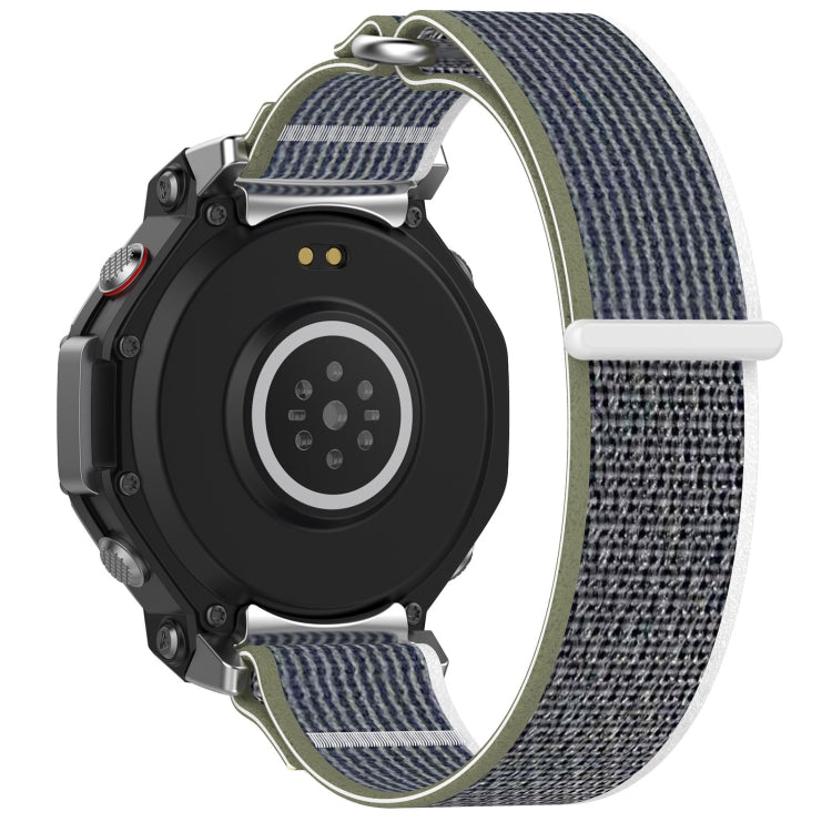 For Amazfit T-Rex 3 Two Tone Nylon Hook and Loop Fastener Watch Band