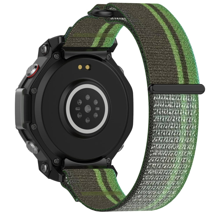 For Amazfit T-Rex 3 Two Tone Nylon Hook and Loop Fastener Watch Band