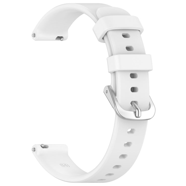 For Garmin Lily 2 Active Quick Release Silver Buckle Silicone Watch Band Wristband