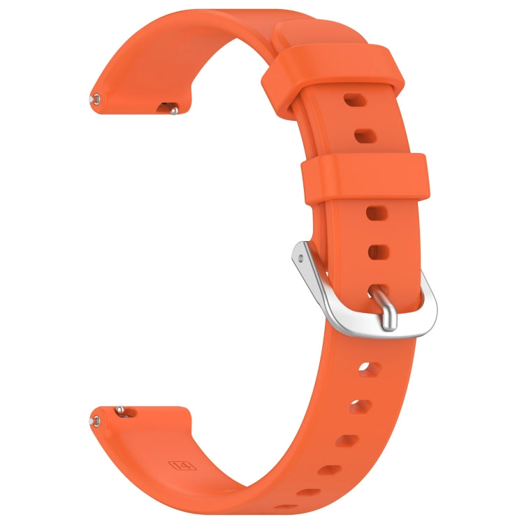 For Garmin Lily 2 Active Quick Release Silver Buckle Silicone Watch Band Wristband