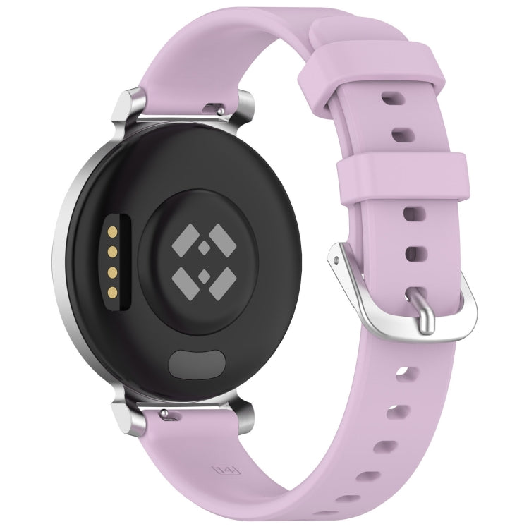 For Garmin Lily 2 Active Quick Release Silver Buckle Silicone Watch Band Wristband
