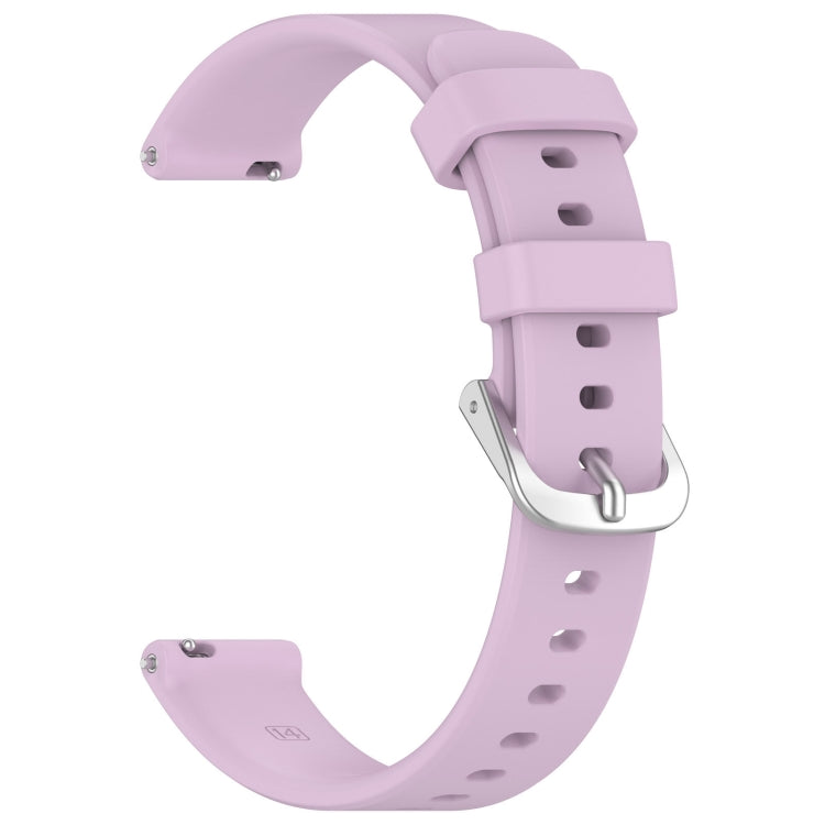 For Garmin Lily 2 Active Quick Release Silver Buckle Silicone Watch Band Wristband