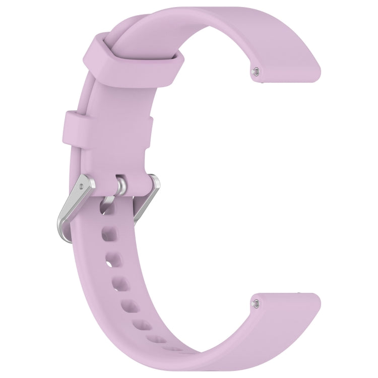 For Garmin Lily 2 Active Quick Release Silver Buckle Silicone Watch Band Wristband