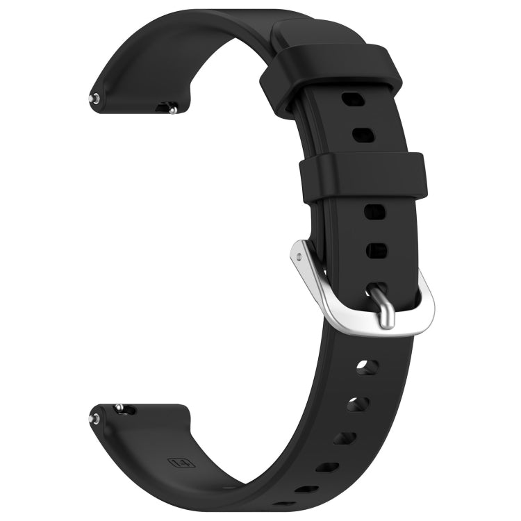 For Garmin Lily 2 Active Quick Release Silver Buckle Silicone Watch Band Wristband