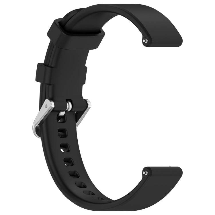 For Garmin Lily 2 Active Quick Release Silver Buckle Silicone Watch Band Wristband