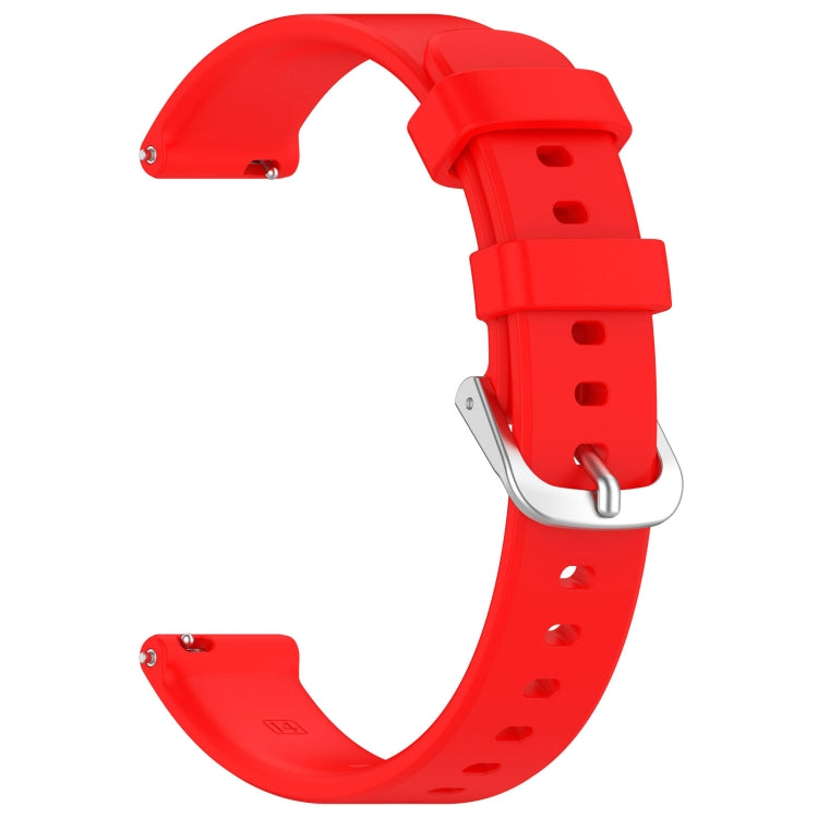 For Garmin Lily 2 Active Quick Release Silver Buckle Silicone Watch Band Wristband