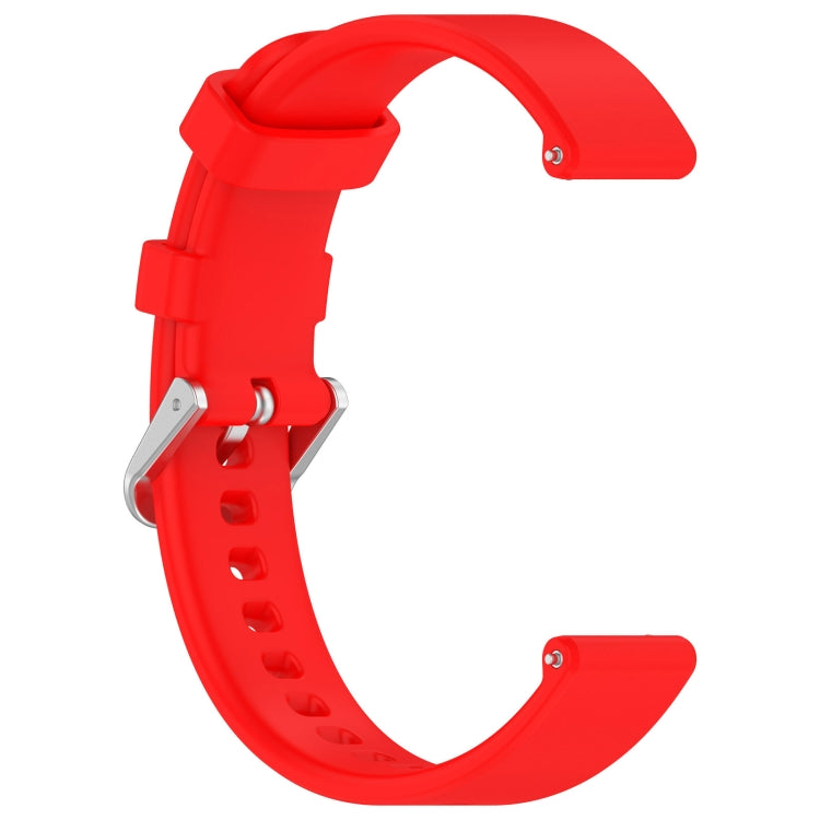 For Garmin Lily 2 Active Quick Release Silver Buckle Silicone Watch Band Wristband