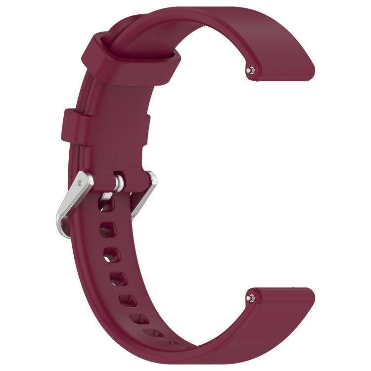 For Garmin Lily 2 Active Quick Release Silver Buckle Silicone Watch Band Wristband