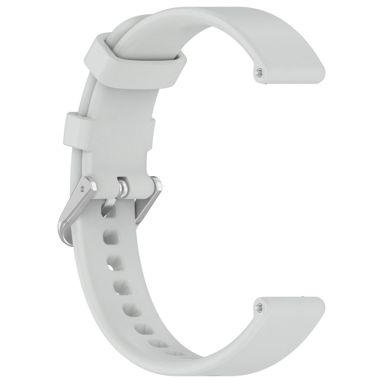 For Garmin Lily 2 Active Quick Release Silver Buckle Silicone Watch Band Wristband