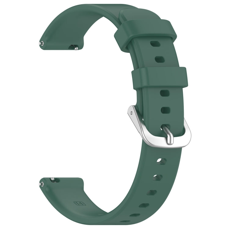 For Garmin Lily 2 Active Quick Release Silver Buckle Silicone Watch Band Wristband