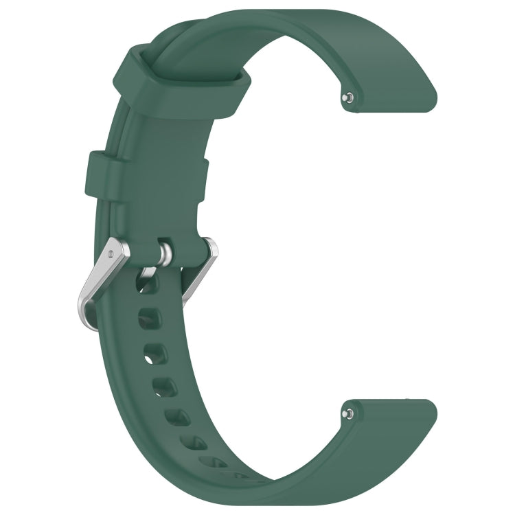 For Garmin Lily 2 Active Quick Release Silver Buckle Silicone Watch Band Wristband