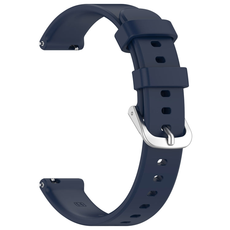 For Garmin Lily 2 Active Quick Release Silver Buckle Silicone Watch Band Wristband