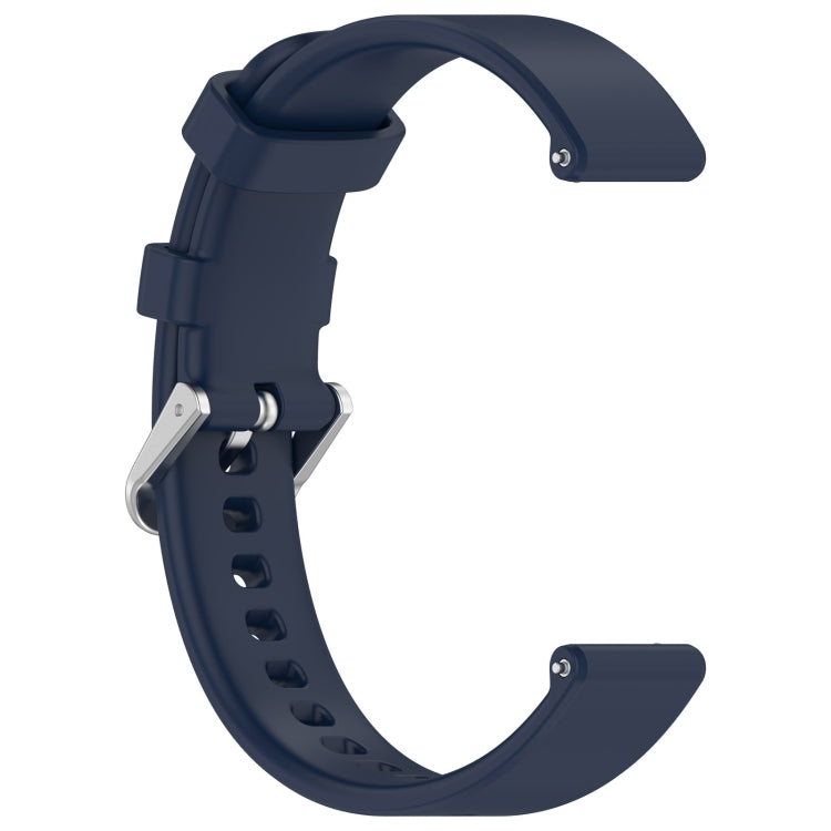 For Garmin Lily 2 Active Quick Release Silver Buckle Silicone Watch Band Wristband