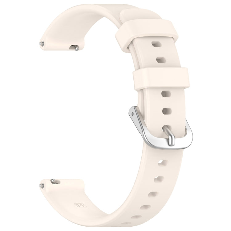 For Garmin Lily 2 Active Quick Release Silver Buckle Silicone Watch Band Wristband