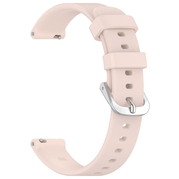 For Garmin Lily 2 Active Quick Release Silver Buckle Silicone Watch Band Wristband
