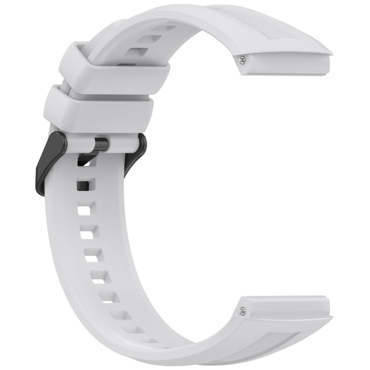 For Huawei Watch GT 5 Pro 46mm Black Steel Buckle Liquid Silicone Watch Band