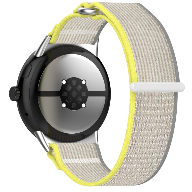 For Google Pixel Watch 4 / 3 / 2 / 1 41mm Nylon Woven Hook and Loop Fastener Watch Band