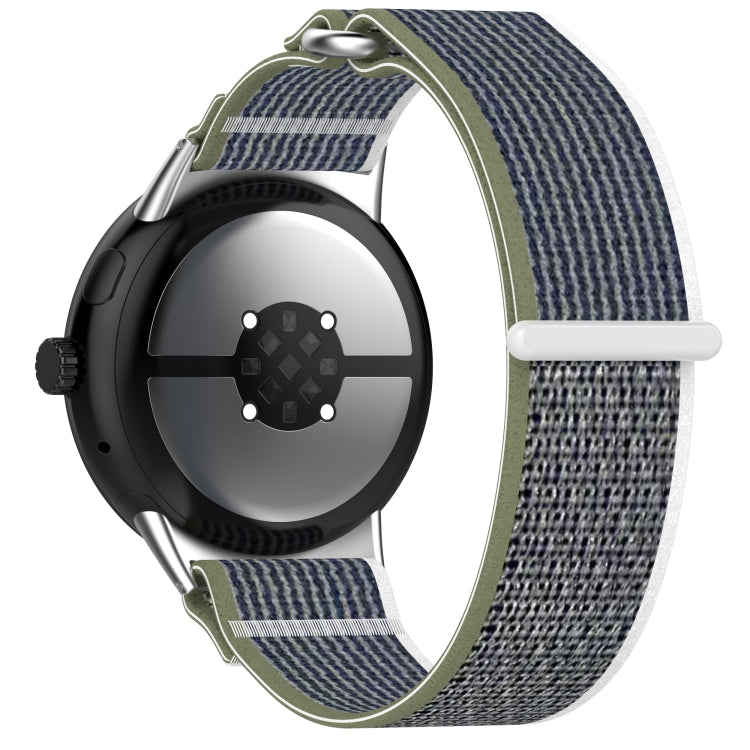 For Google Pixel Watch 4 / 3 / 2 / 1 41mm Nylon Woven Hook and Loop Fastener Watch Band