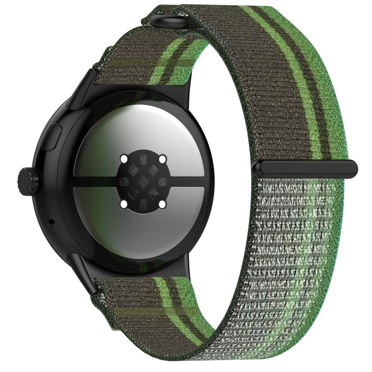 For Google Pixel Watch 4 / 3 / 2 / 1 41mm Nylon Woven Hook and Loop Fastener Watch Band