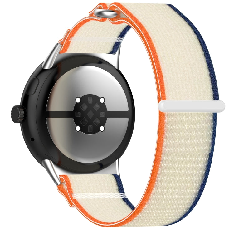 For Google Pixel Watch 4 / Watch 3 45mm Nylon Woven Hook and Loop Fastener Watch Band