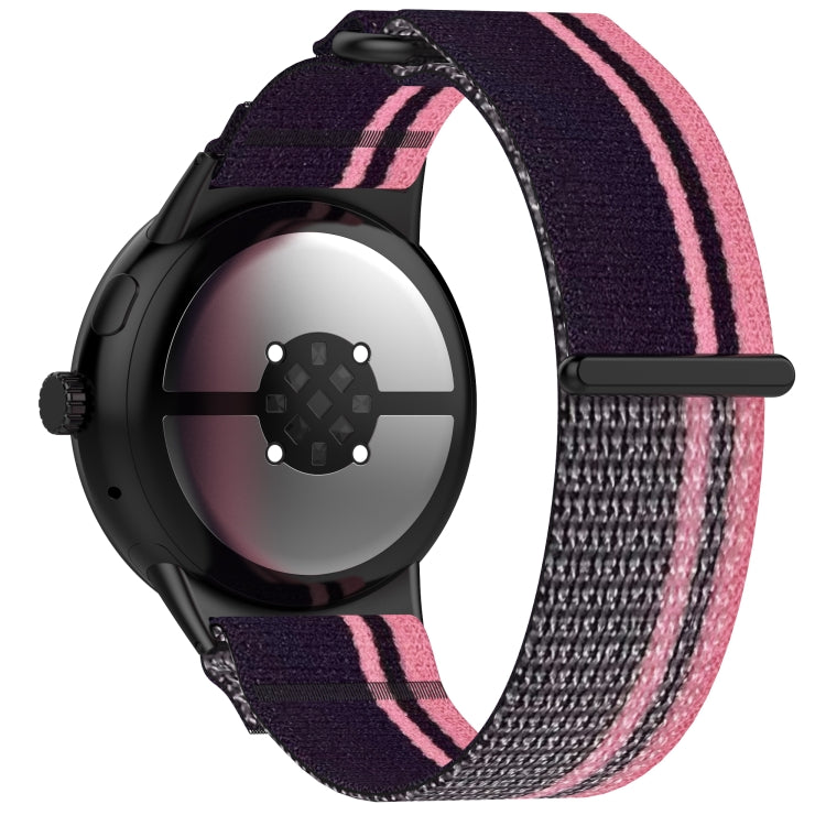For Google Pixel Watch 4 / Watch 3 45mm Nylon Woven Hook and Loop Fastener Watch Band