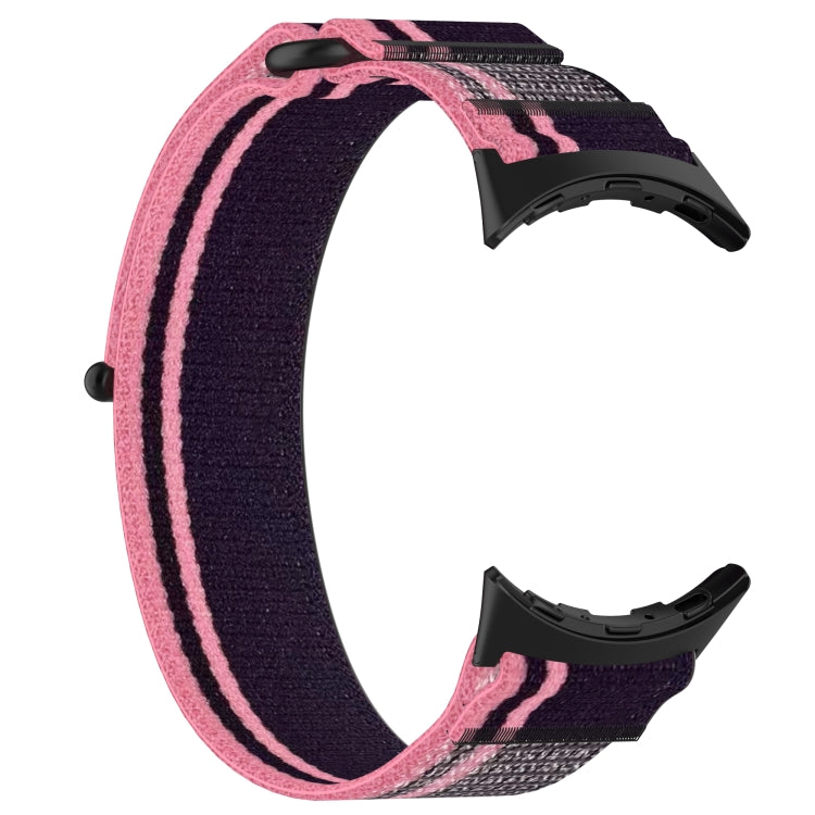 For Google Pixel Watch 4 / Watch 3 45mm Nylon Woven Hook and Loop Fastener Watch Band