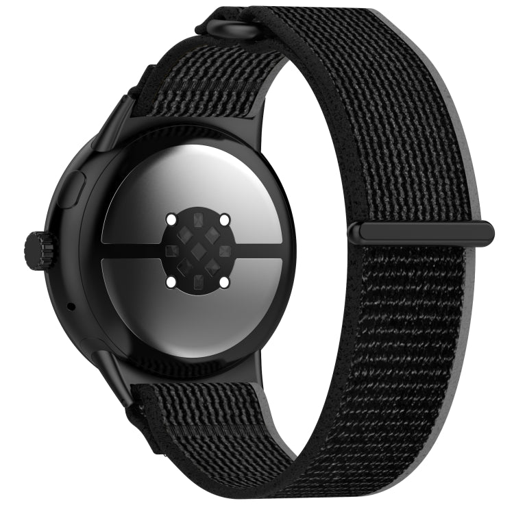 For Google Pixel Watch 4 / Watch 3 45mm Nylon Woven Hook and Loop Fastener Watch Band